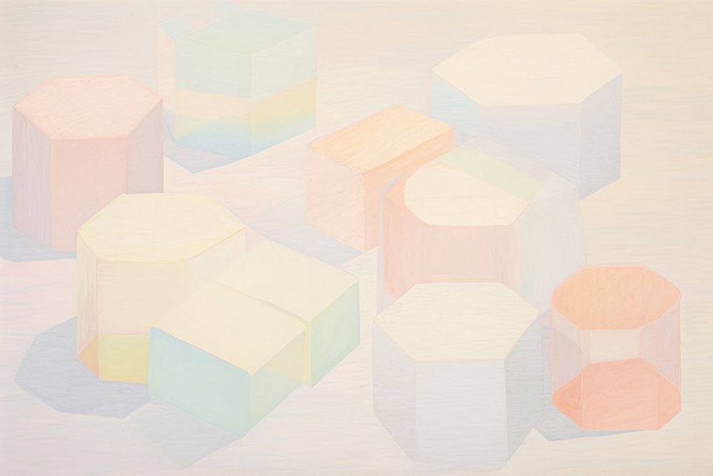 Hexagon backgrounds painting drawing. AI generated Image by rawpixel.