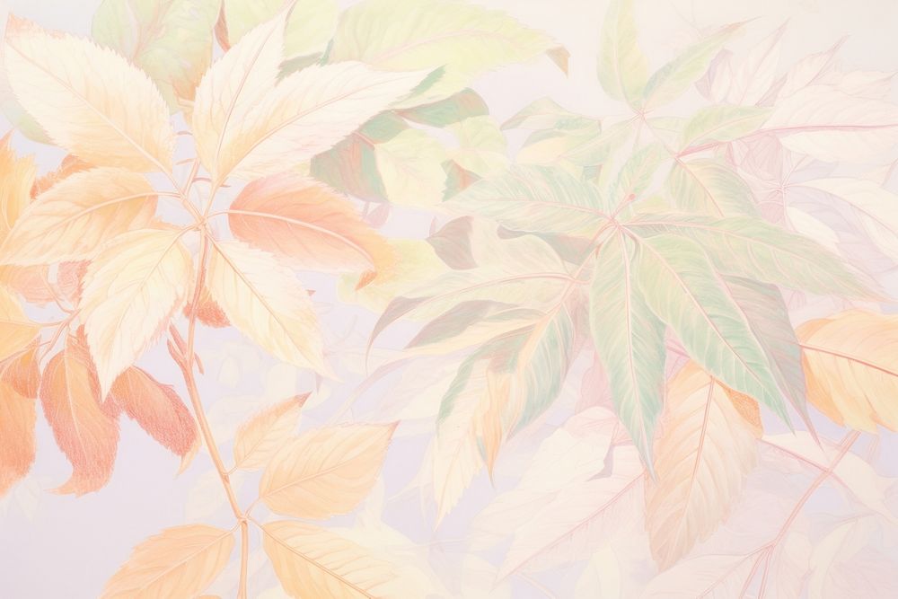 Leaves backgrounds pattern sketch. AI generated Image by rawpixel.