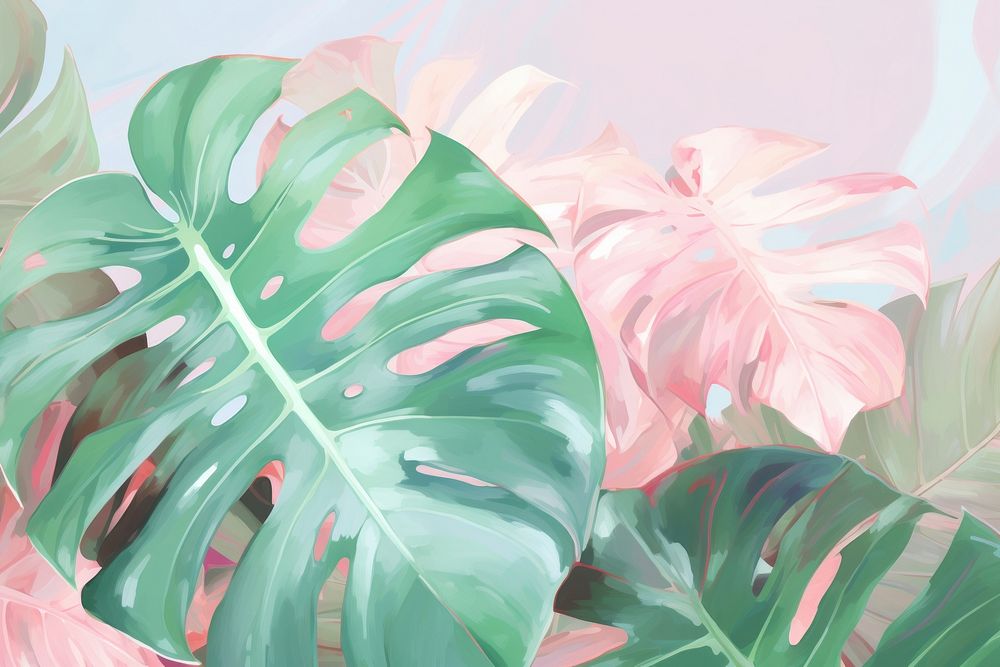 Monstera backgrounds plant leaf. AI generated Image by rawpixel.