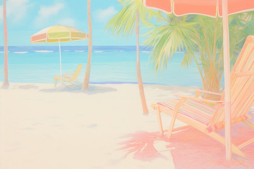 Summer beach outdoors drawing nature. AI generated Image by rawpixel.