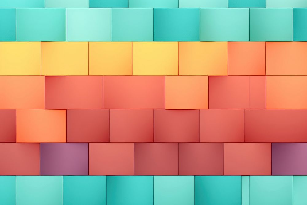 Colourful bricks texture backgrounds pattern wall. AI generated Image by rawpixel.