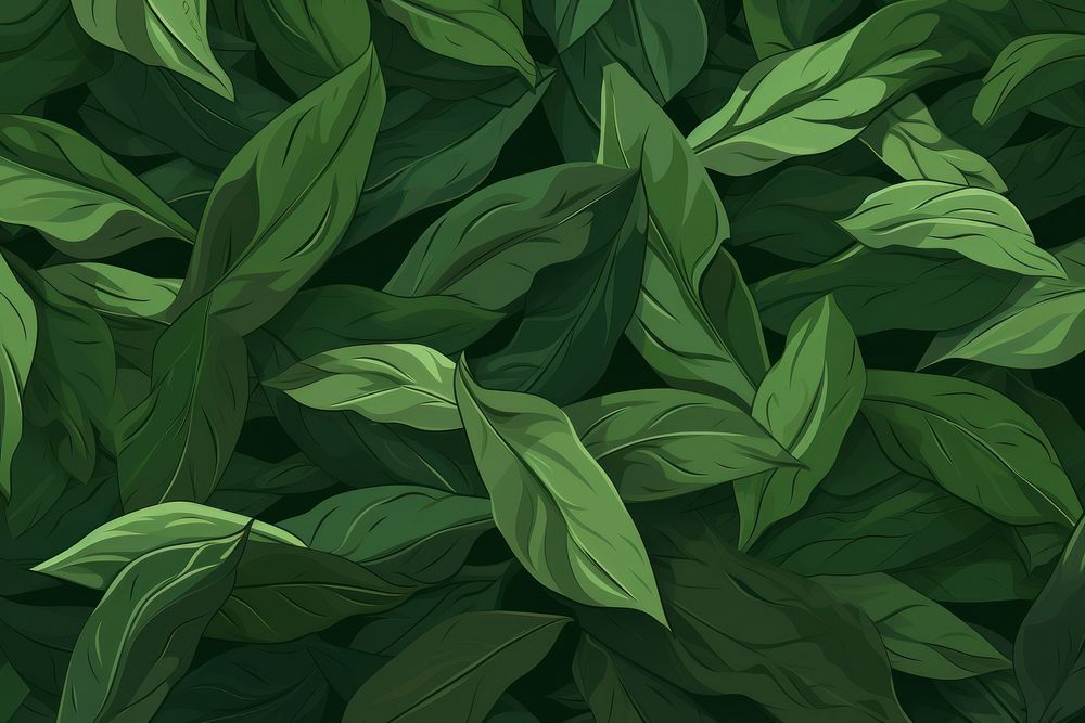 Leaves texture green backgrounds nature. | Premium Photo Illustration ...