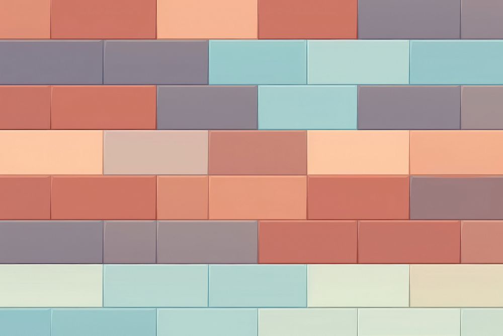 Colourful bricks texture architecture backgrounds pattern. AI generated Image by rawpixel.