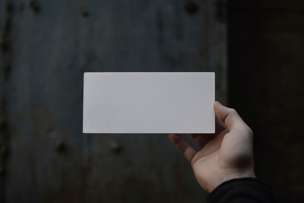 Hand holding white business card. AI generated Image by rawpixel.