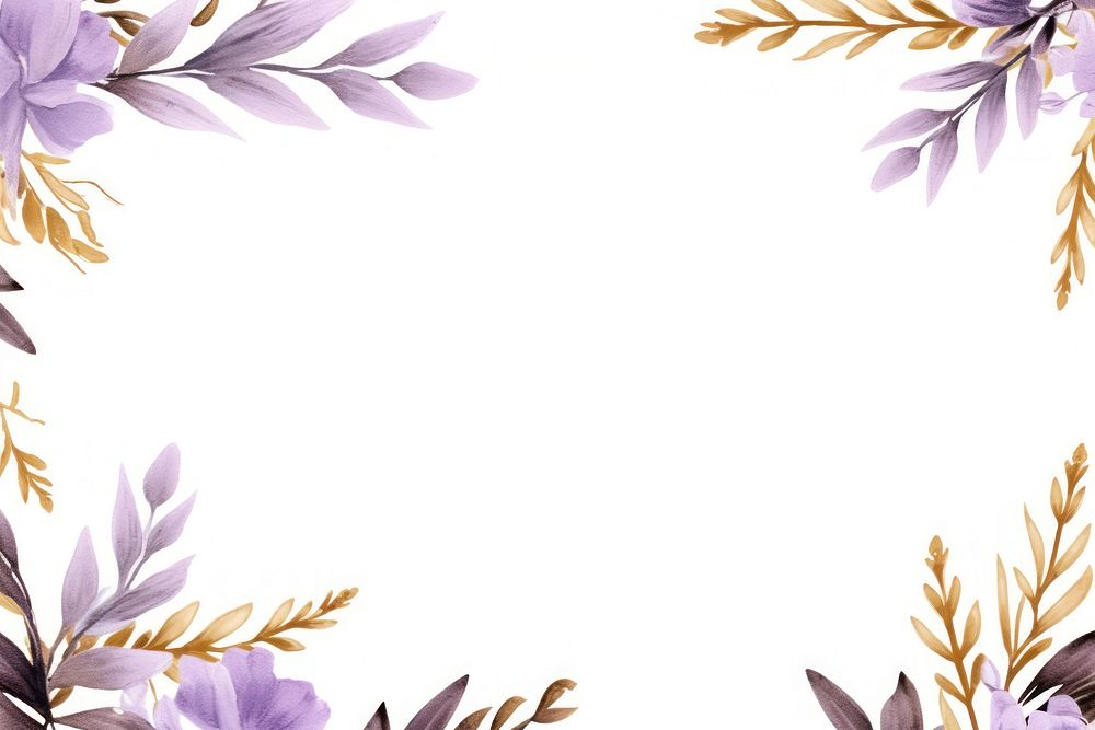 Lavender flower border frame backgrounds pattern plant. AI generated Image by rawpixel.