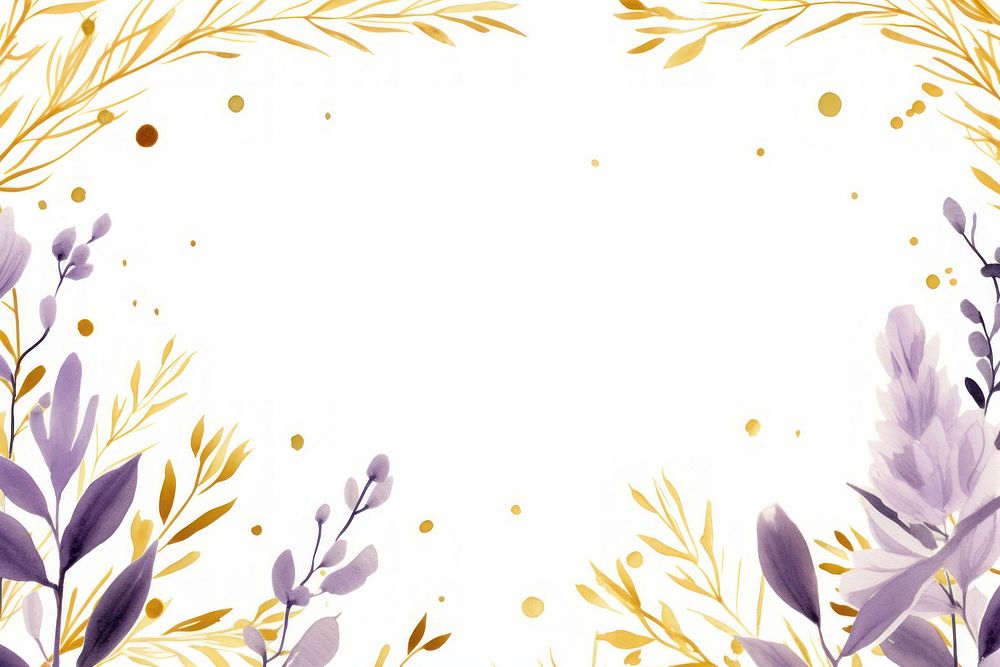 Lavender flower border frame backgrounds pattern line. AI generated Image by rawpixel.