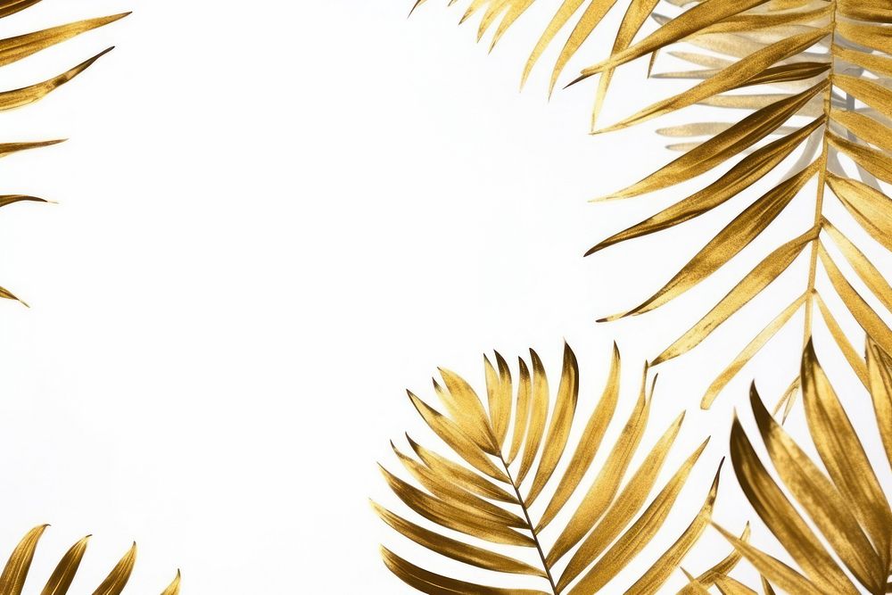 Monstera leaf border frame gold backgrounds pattern. AI generated Image by rawpixel.