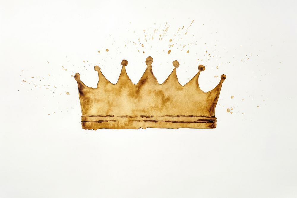Crown border frame gold accessories splattered. AI generated Image by rawpixel.