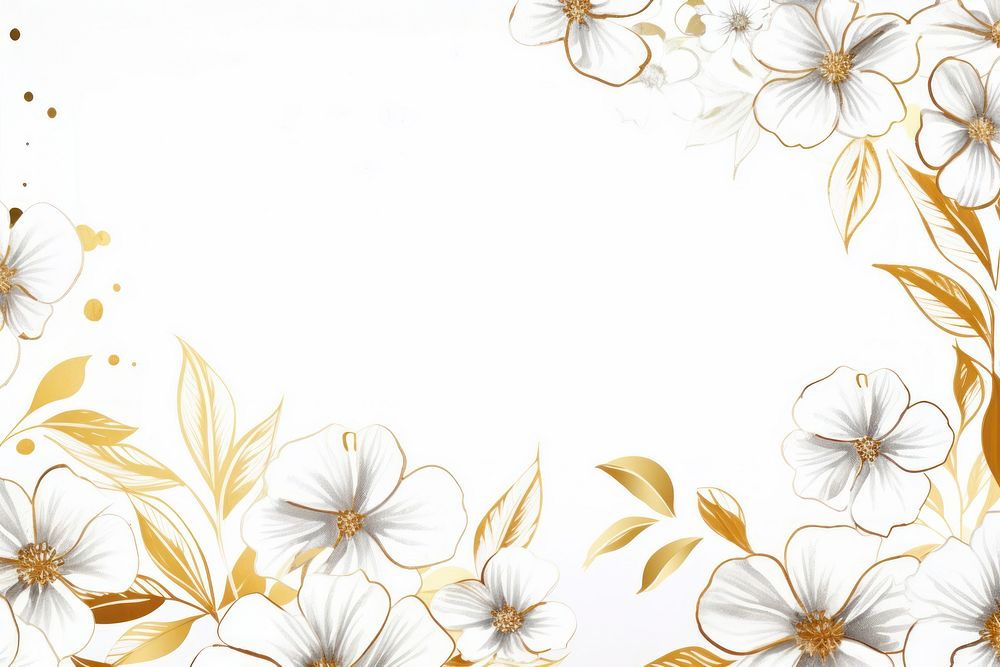 Daisy border frame backgrounds pattern white. AI generated Image by rawpixel.