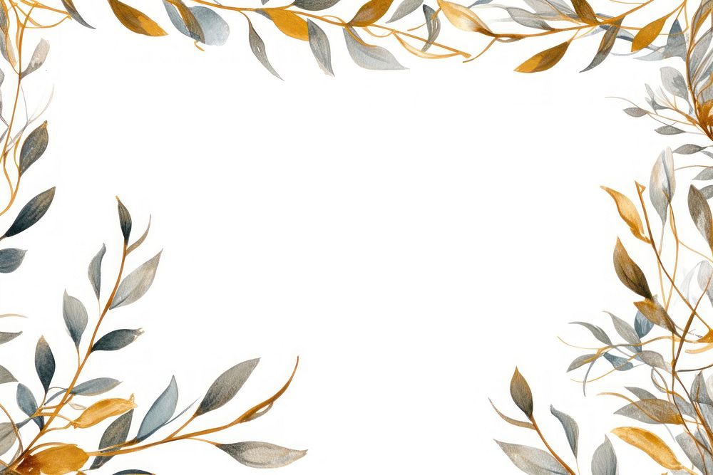 Eucalyptus border frame backgrounds pattern paper. AI generated Image by rawpixel.