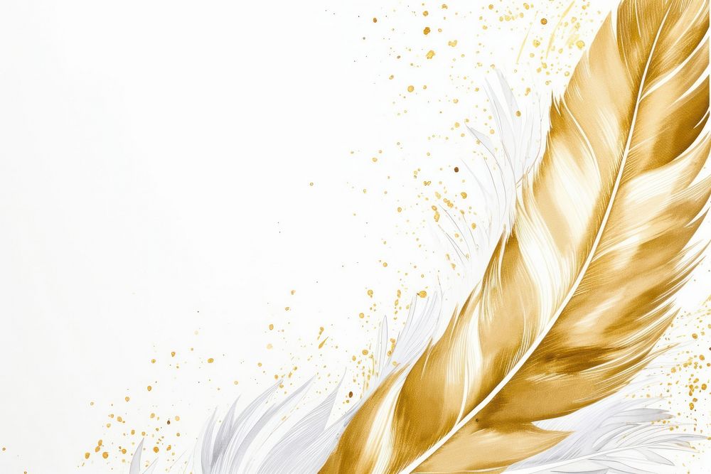 Feather border frame backgrounds line gold. AI generated Image by rawpixel.