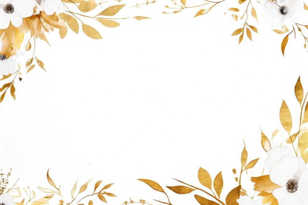 Floral border frame backgrounds pattern white. AI generated Image by rawpixel.
