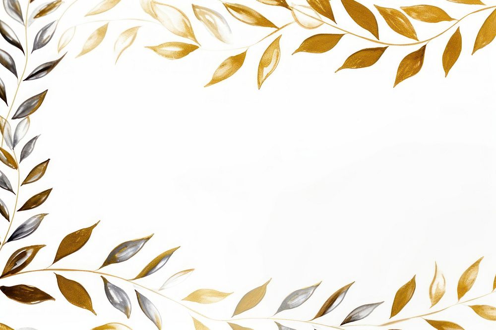 Leaves border frame backgrounds pattern plant. AI generated Image by rawpixel.