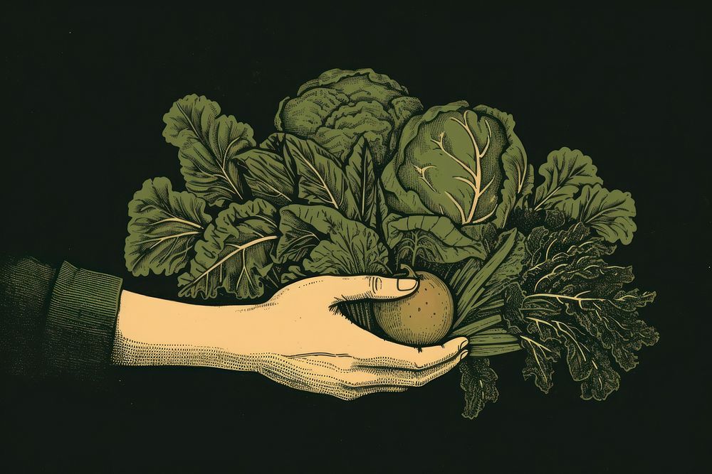 Hands holding vegetables plant green food. AI generated Image by rawpixel.
