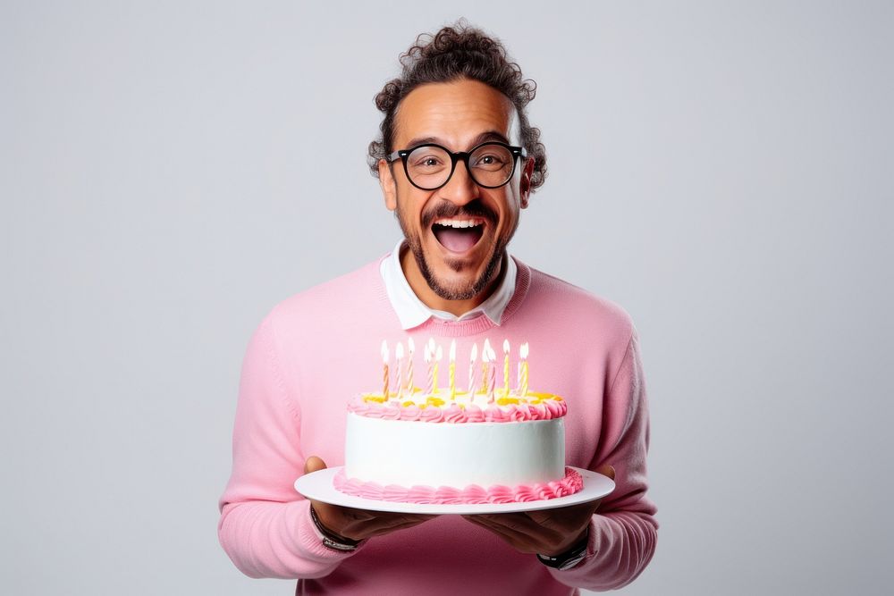 Hispanic man cake fun birthday. 