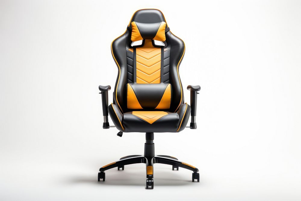 Gamer chair furniture white background transportation. AI generated Image by rawpixel.