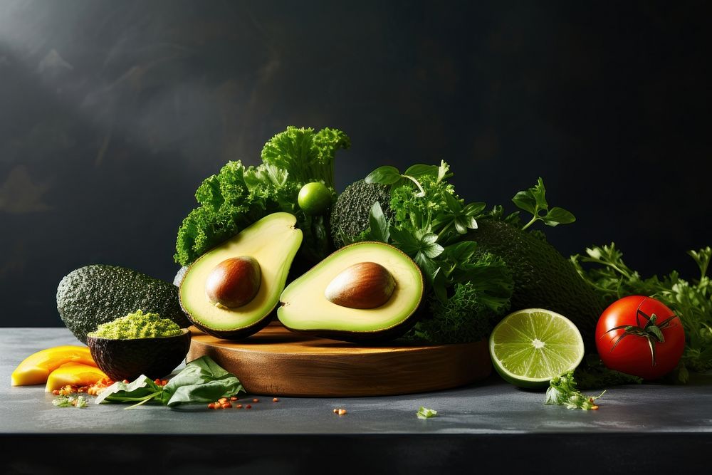 Sandwich avocado vegetable fruit. AI generated Image by rawpixel.