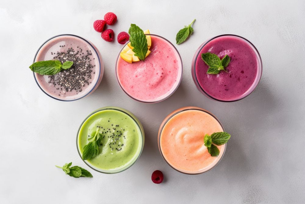 Healthy smoothies dessert juice drink. AI generated Image by rawpixel.