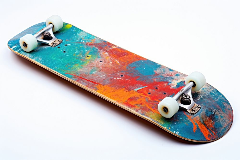 Skateboard skateboard white background snowboarding. AI generated Image by rawpixel.