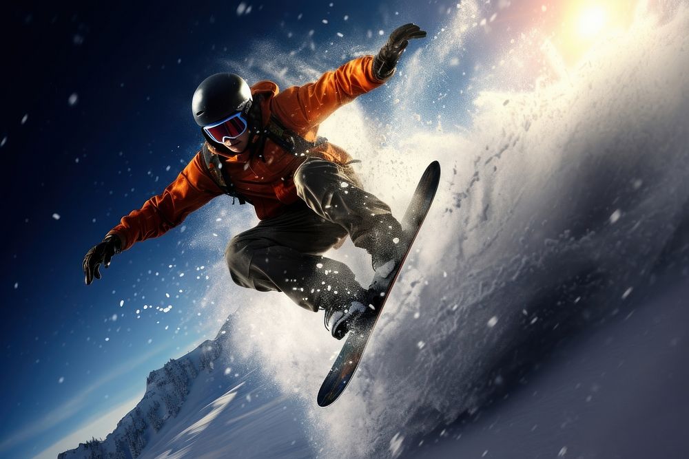 Snowboarding snowboarding sports adventure. AI generated Image by rawpixel.