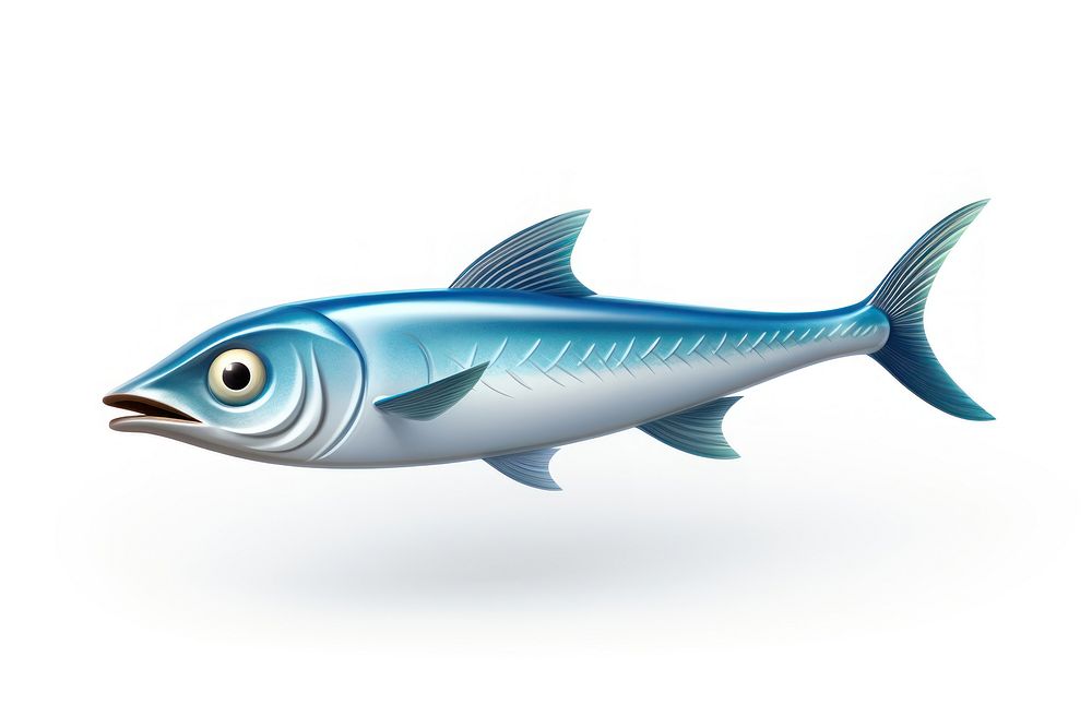 Anchovy fish animal shark white background. AI generated Image by rawpixel.