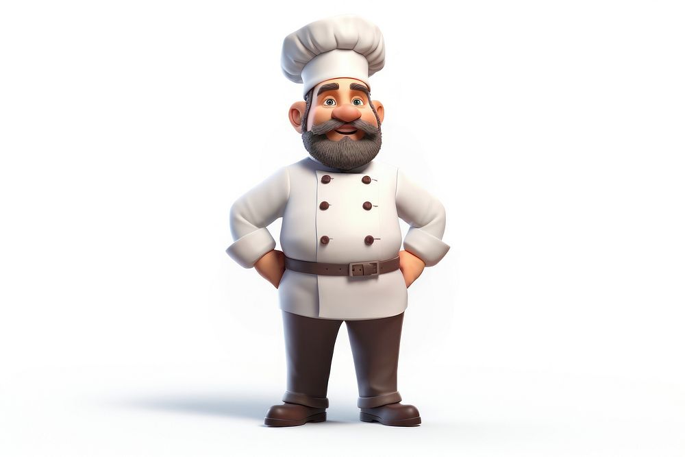 Chef white background freshness portrait. AI generated Image by rawpixel.