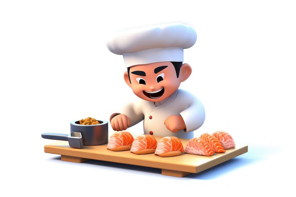Chef making sushi food meat freshness. AI generated Image by rawpixel.