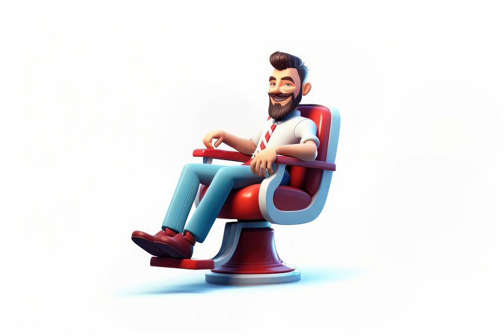 Barber on chair armchair sitting representation. AI generated Image by rawpixel.