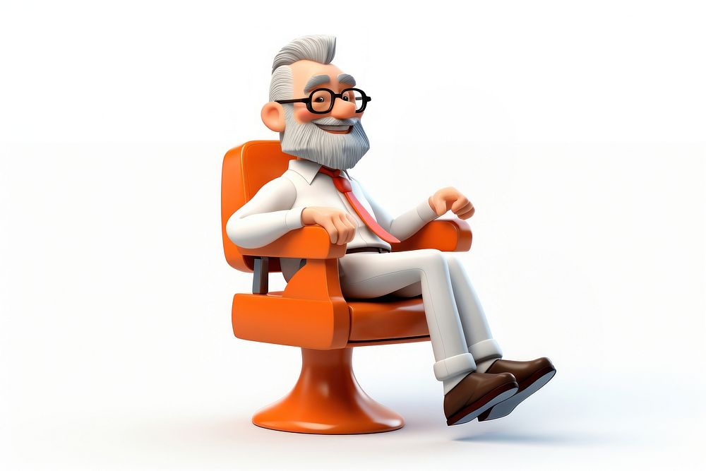 Barber on chair furniture armchair adult. AI generated Image by rawpixel.