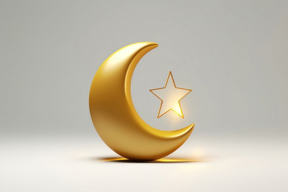 Eid mubarak moon astronomy night. AI generated Image by rawpixel.