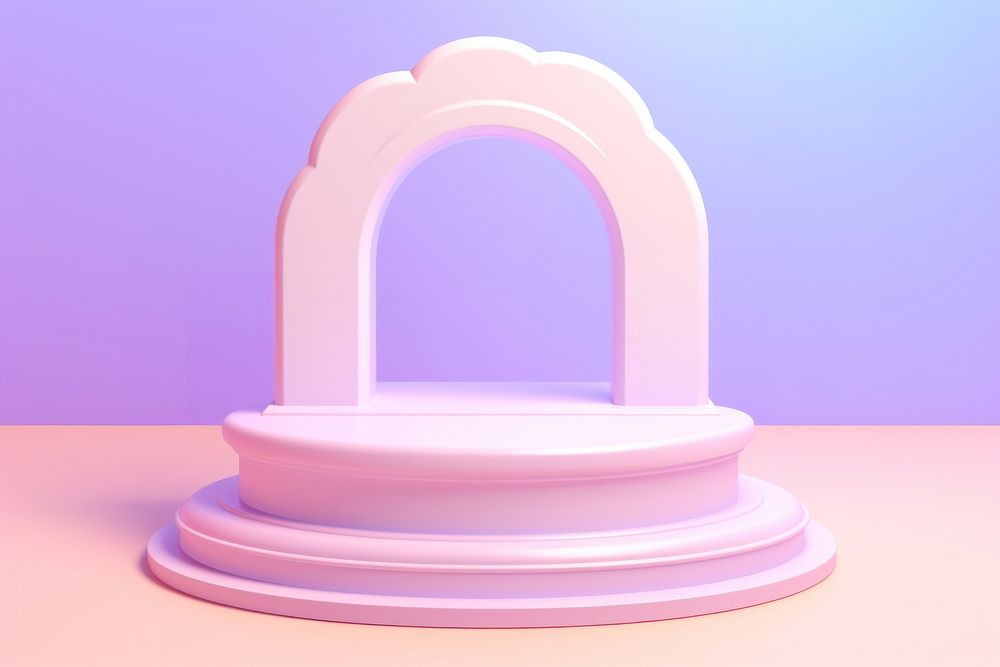 3D product display podium architecture fondant purple. AI generated Image by rawpixel.