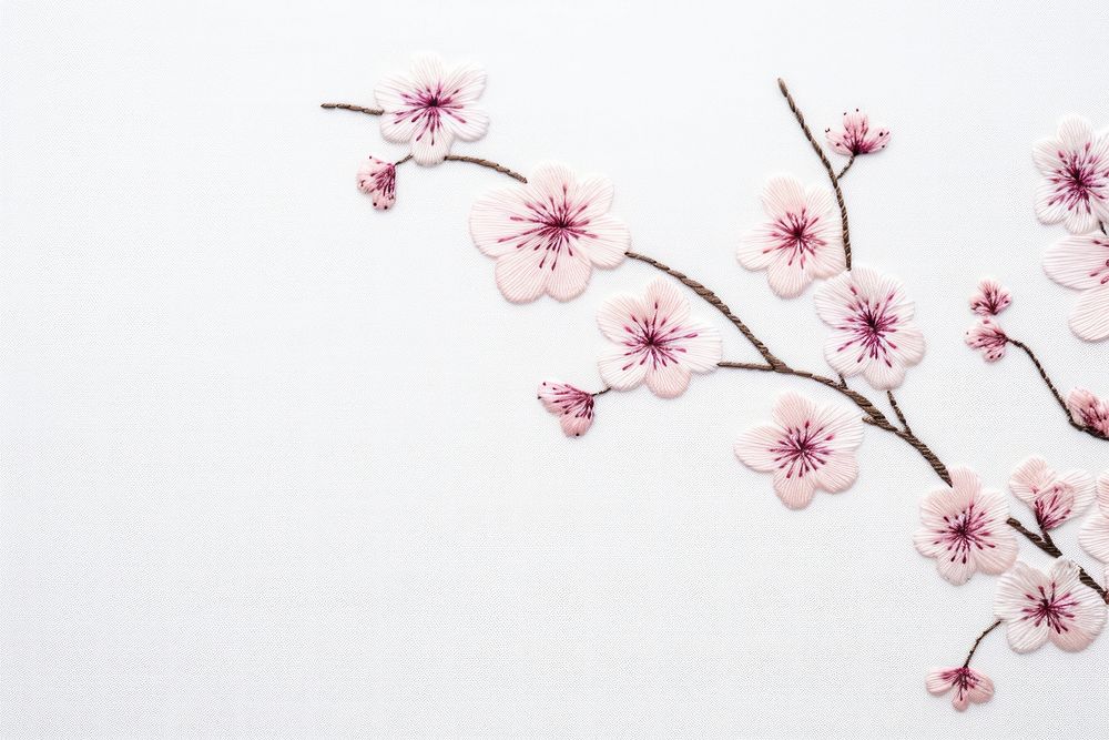 Little Cherry blossom pattern flower plant. AI generated Image by rawpixel.