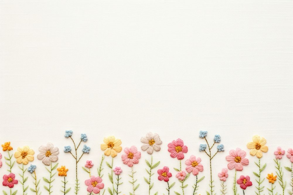 Little flowers pattern backgrounds embroidery. AI generated Image by rawpixel.
