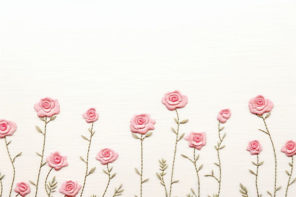 Little pink rose garden pattern backgrounds embroidery. AI generated Image by rawpixel.
