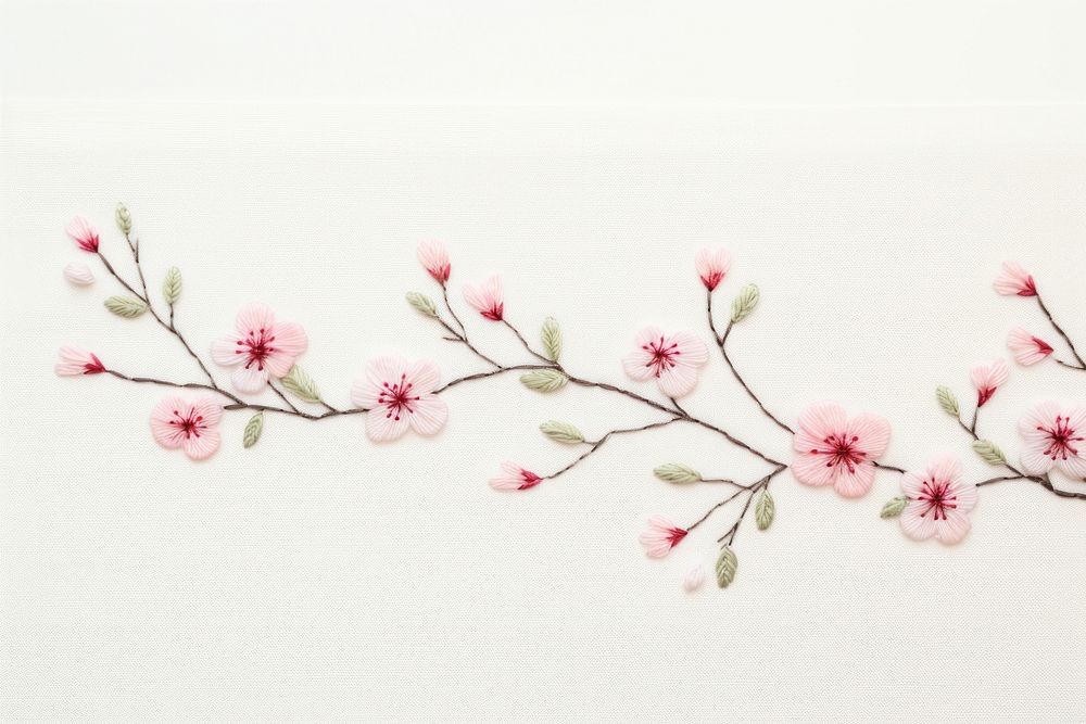 Little sakura flower blossom pattern plant. AI generated Image by rawpixel.