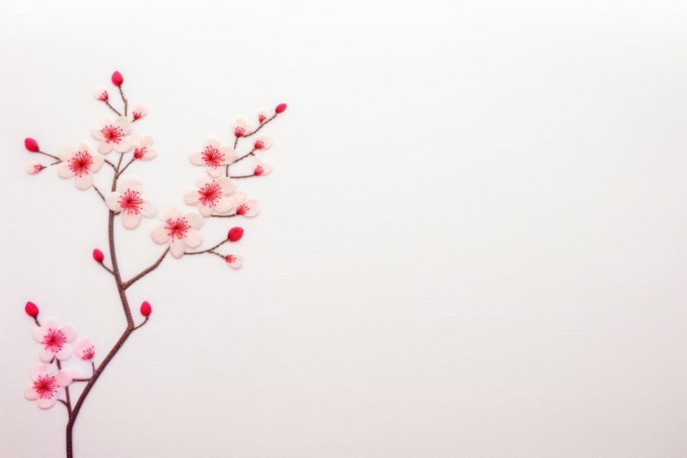 Little sakura flower backgrounds blossom plant. AI generated Image by rawpixel.