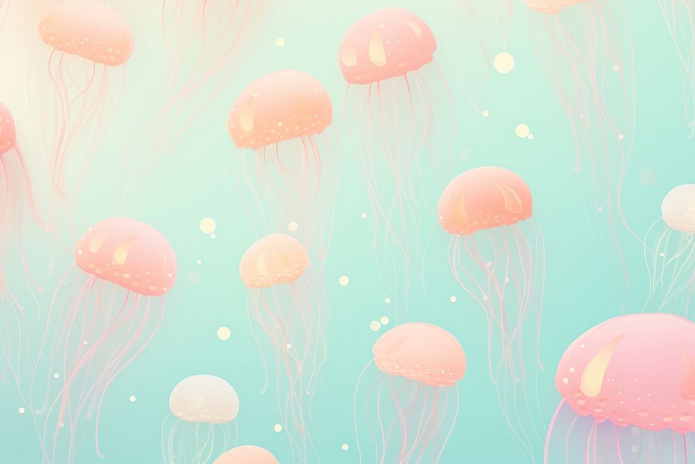 Pastel jelly background backgrounds jellyfish invertebrate. AI generated Image by rawpixel.