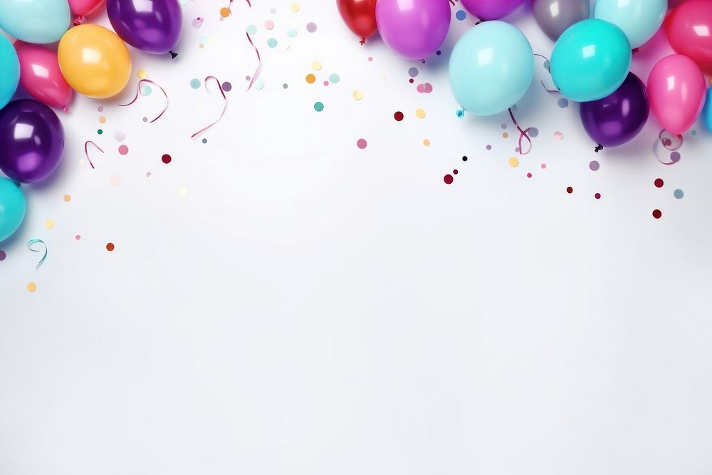 Party backgrounds confetti balloon. AI generated Image by rawpixel.