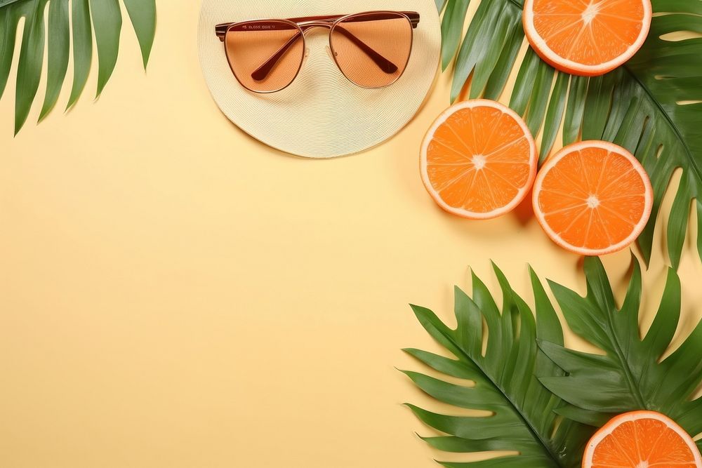 Summer backgrounds grapefruit glasses. AI generated Image by rawpixel.