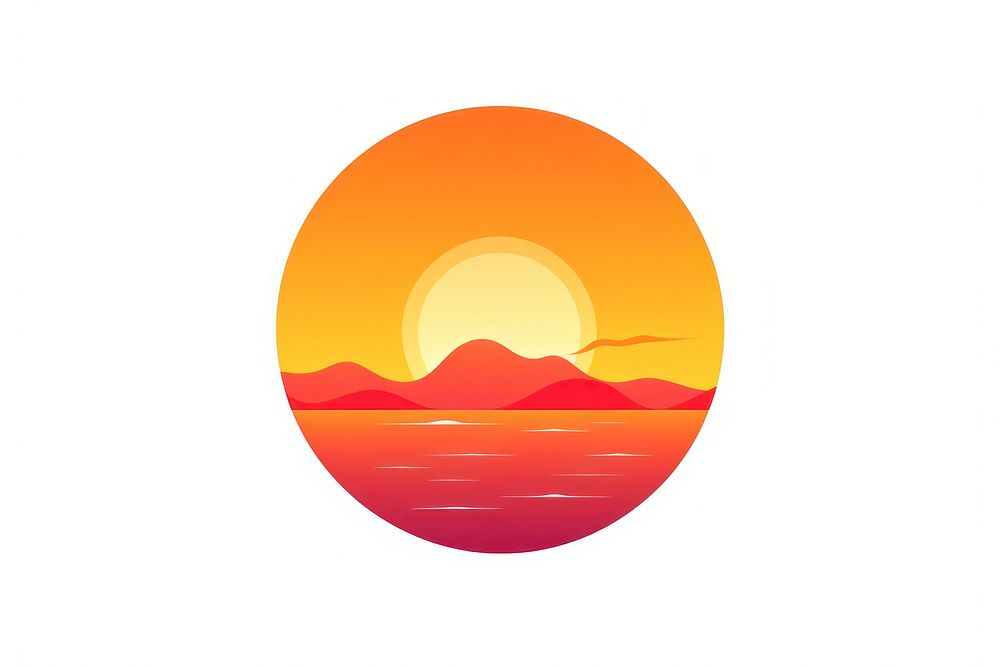 Sunset nature shape logo. AI generated Image by rawpixel.
