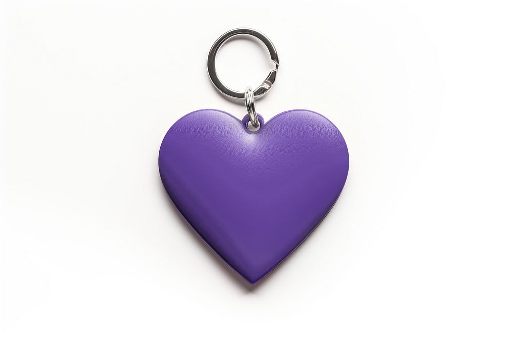 Purple heart keychain
