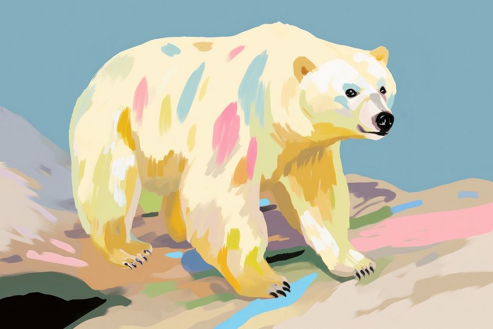 Bear cartoon animal mammal. AI generated Image by rawpixel.