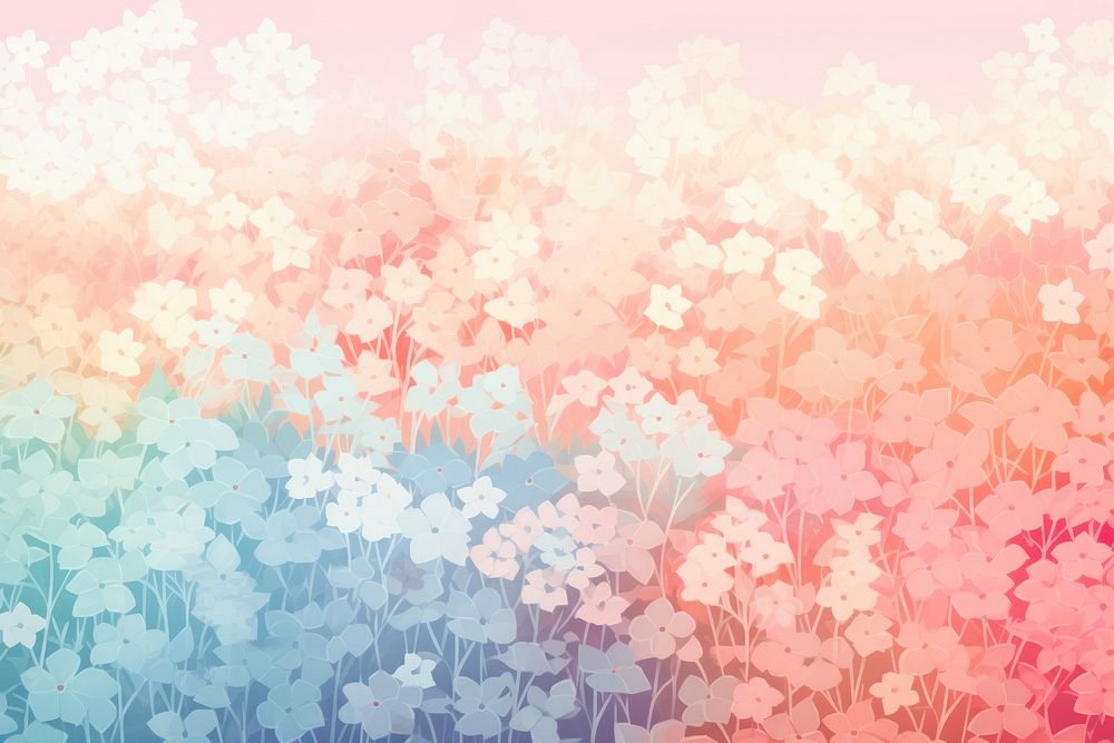 Pastel flower garden backgrounds outdoors pattern. AI generated Image by rawpixel.
