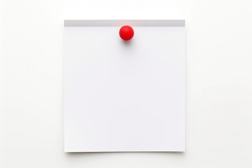 White sticky note with red pin on top paper rectangle circle text. AI generated Image by rawpixel.