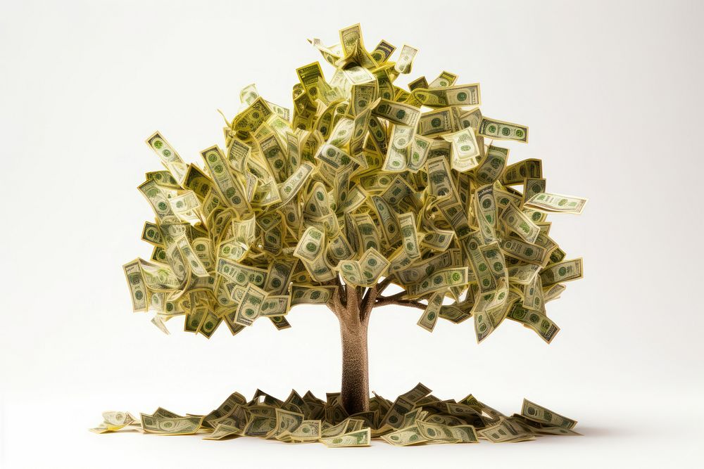 Money tree dollar investment currency. AI generated Image by rawpixel.