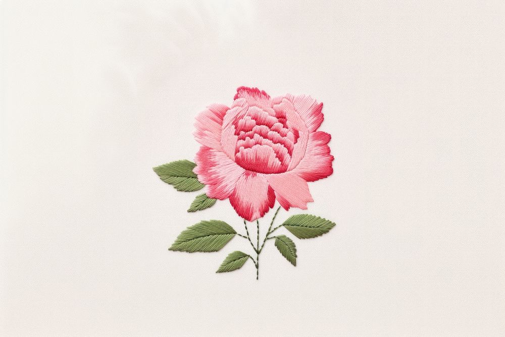 Little Peony circle border pattern embroidery flower. AI generated Image by rawpixel.