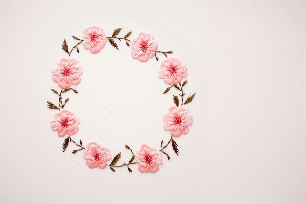 Little Peony circle border pattern flower wreath. AI generated Image by rawpixel.