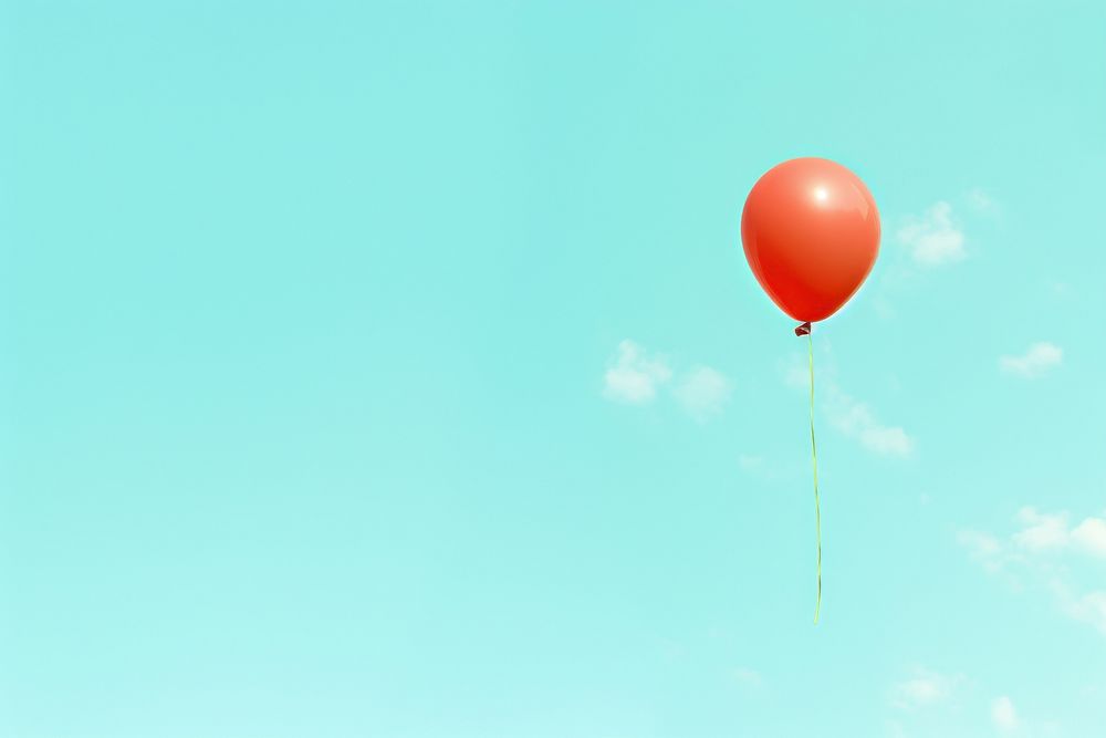 Blue sky balloon tranquility anniversary. AI generated Image by rawpixel.