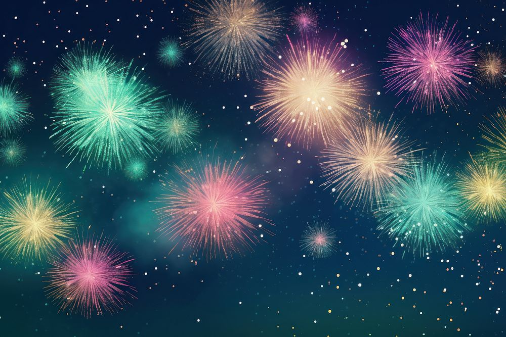 Fireworks Pastel background backgrounds outdoors night. AI generated Image by rawpixel.
