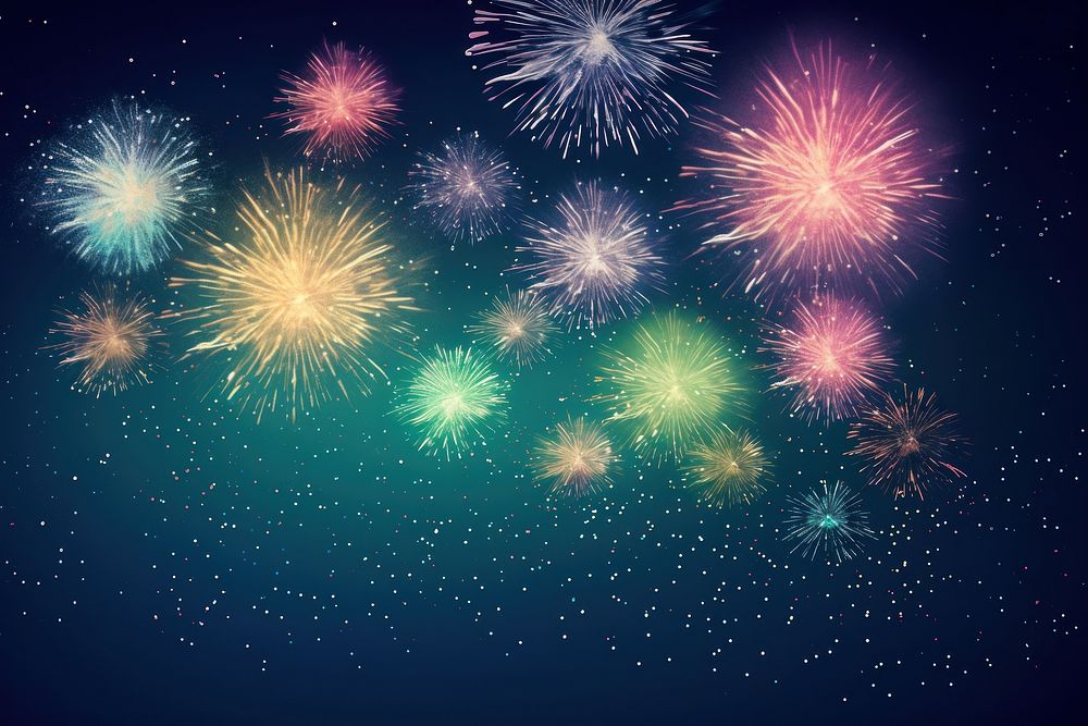 Fireworks Pastel background backgrounds outdoors night. AI generated Image by rawpixel.